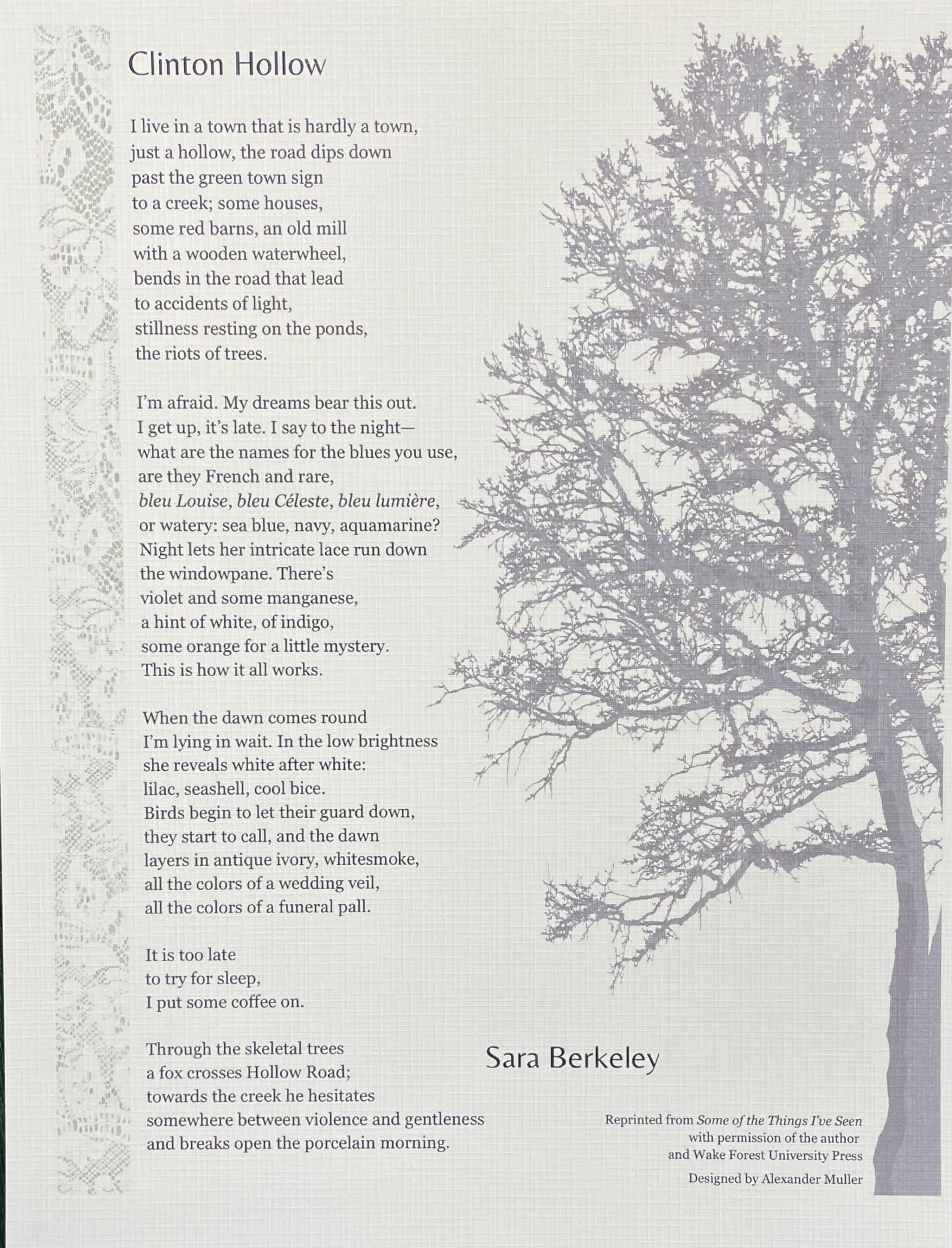 Broadside: Clinton Hollow